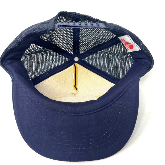 Vintage Mcdonnell Douglas Rope Trucker Hat Snapback Cap Blue Deadstock 80s 90s - Picture 6 of 7